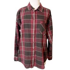 NWOT Garnet hill plaid button down shirt cross back sz 12